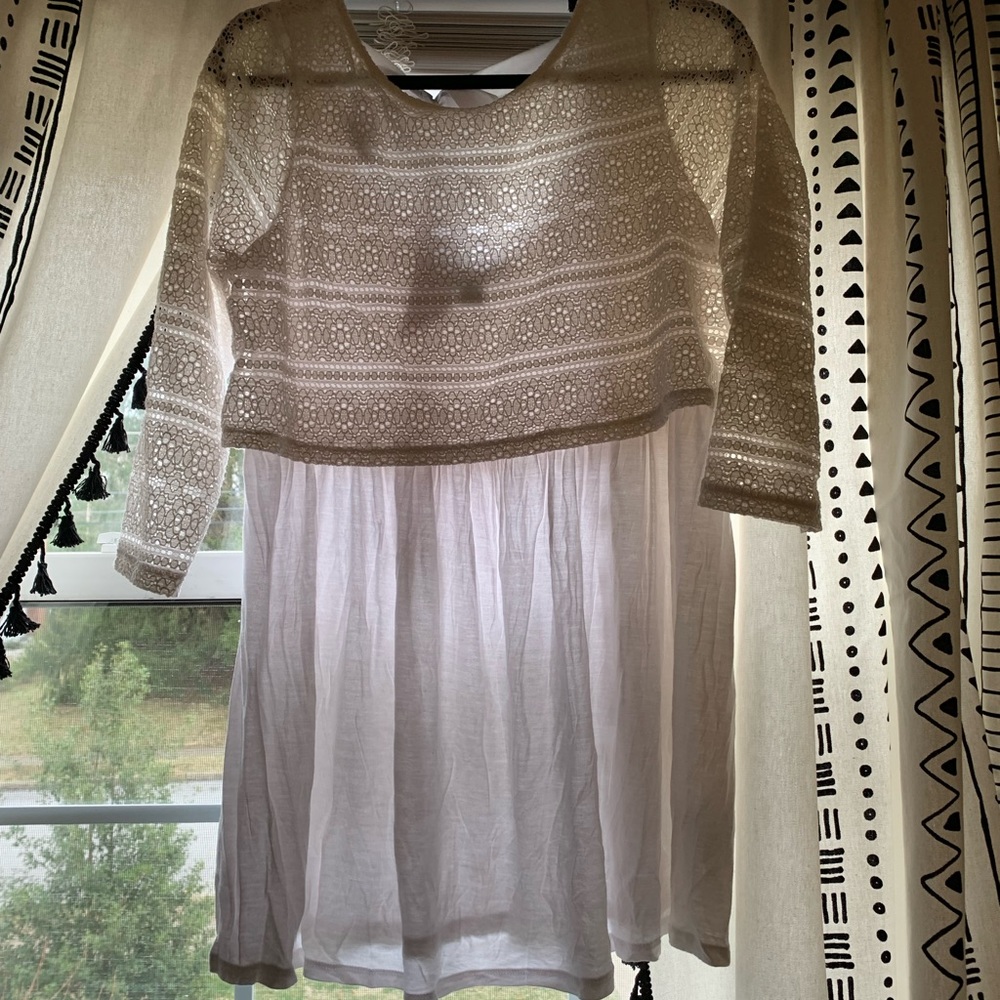 White maternity blouse